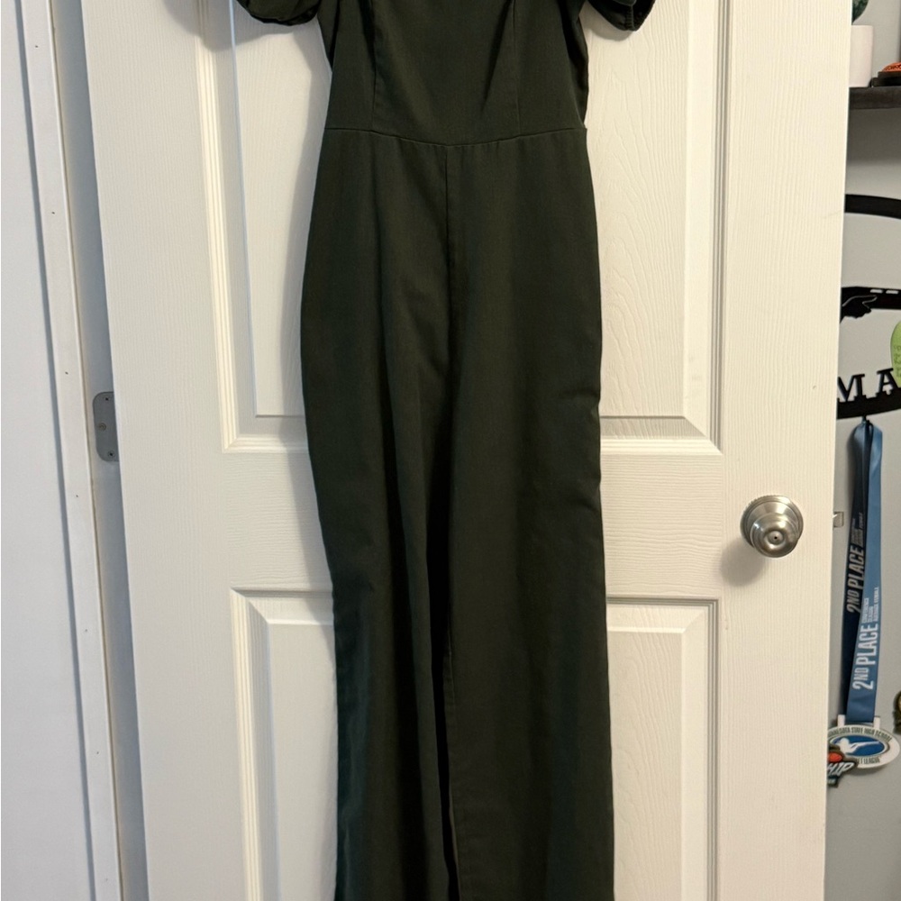Francescas Olive Green Wide-Leg Jumpsuit